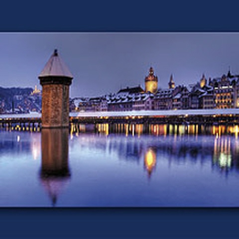 Weihnachtskarten "Kapellbrücke Stadt Luzern"