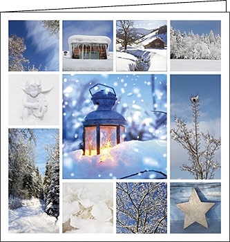 Weihnachtskarte "Laterne & Sterne"