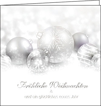 Weihnachtskarte "die edle Silber-Weihnacht"