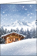 Weihnachtskarte "Das Berghaus vom Nikolaus"