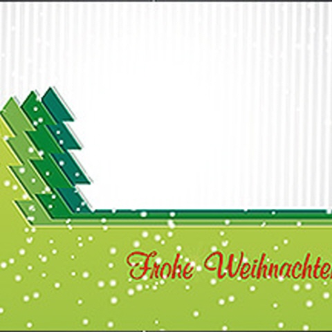 Weihnachtskarte "Tannenzweige im Weidenkorb"