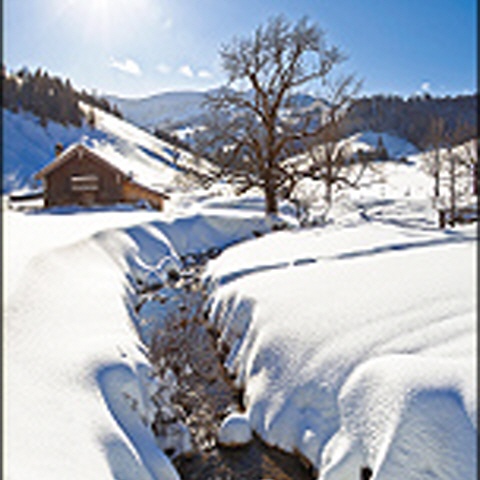 Weihnachtskarten "Berg Winterlandschaft"