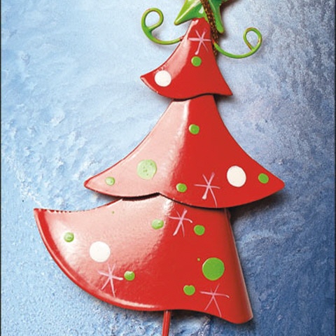 Weihnachtskarten "Roter Deko-Tannenbaum"