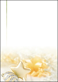 Weihnachtsbriefpapier "Leuchtender Baumschmuck"