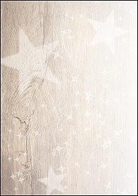 Weihnachtsbriefpapier "Sternenlichter auf Holz"