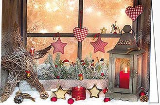 Weihnachtskarte "frohes Adventsfenster"