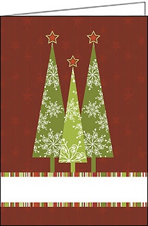 Weihnachtskarte "3 Tannenwald"