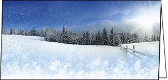 Weihnachtskarten "Eisblumen Winterlandschaft"