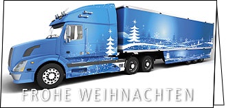 Weihnachtskarte "on the route"