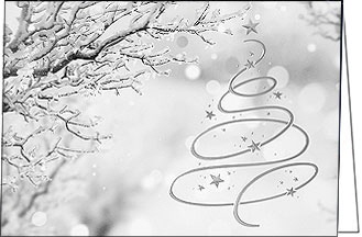 Weihnachtskarten "the silver christmas tree"