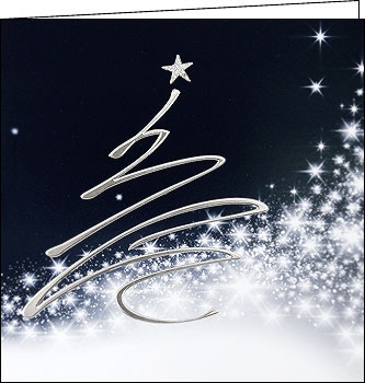 Weihnachtskarte "silberner Christbaum"