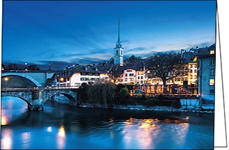 Weihnachtskarte "Bern Untertor-  Nydeggbrücke"