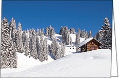 Weihnachtskarten "Berg Winterlandschaft"